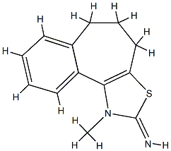2H-Benzo[6,7]cyclohepta[1,2-d]thiazole,1,4,5,6-tetrahydro-2-imino-1-methyl-(8CI) 结构式
