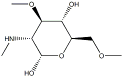 Glucopyranose, 2-deoxy-3,6-di-O-methyl-2-(methylamino)-, alpha-D- (8CI) 结构式