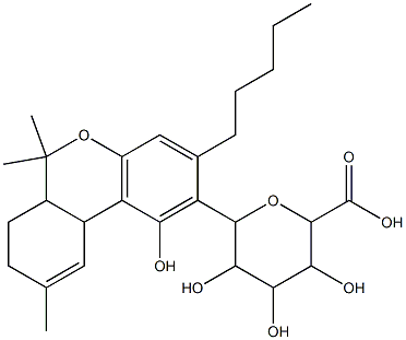 4'-(beta-D-glucopyranosyluronic acid)-delta(1)-tetrahydrocannabinol 结构式