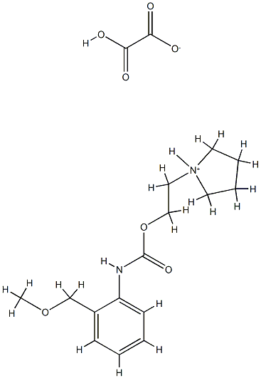 2-hydroxy-2-oxo-acetate, 2-(2,3,4,5-tetrahydropyrrol-1-yl)ethyl N-[2-( methoxymethyl)phenyl]carbamate 结构式