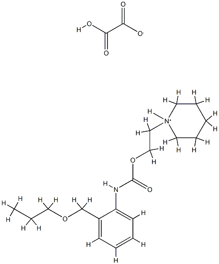 2-hydroxy-2-oxo-acetate, 2-(3,4,5,6-tetrahydro-2H-pyridin-1-yl)ethyl N -[2-(propoxymethyl)phenyl]carbamate 结构式