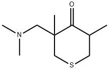 4H-Thiopyran-4-one,3-[(dimethylamino)methyl]tetrahydro-3,5-dimethyl-(8CI) 结构式