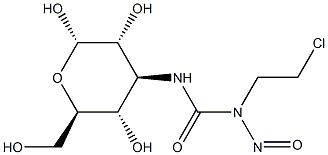 3-[3-(2-Chloroethyl)-3-nitrosoureido]-3-deoxy-α-D-glucopyranose 结构式