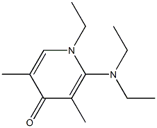 4(1H)-Pyridone,2-(diethylamino)-1-ethyl-3,5-dimethyl-(8CI) 结构式