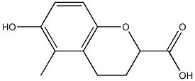 2H-1-Benzopyran-2-carboxylicacid,3,4-dihydro-6-hydroxy-5-methyl-(9CI) 结构式