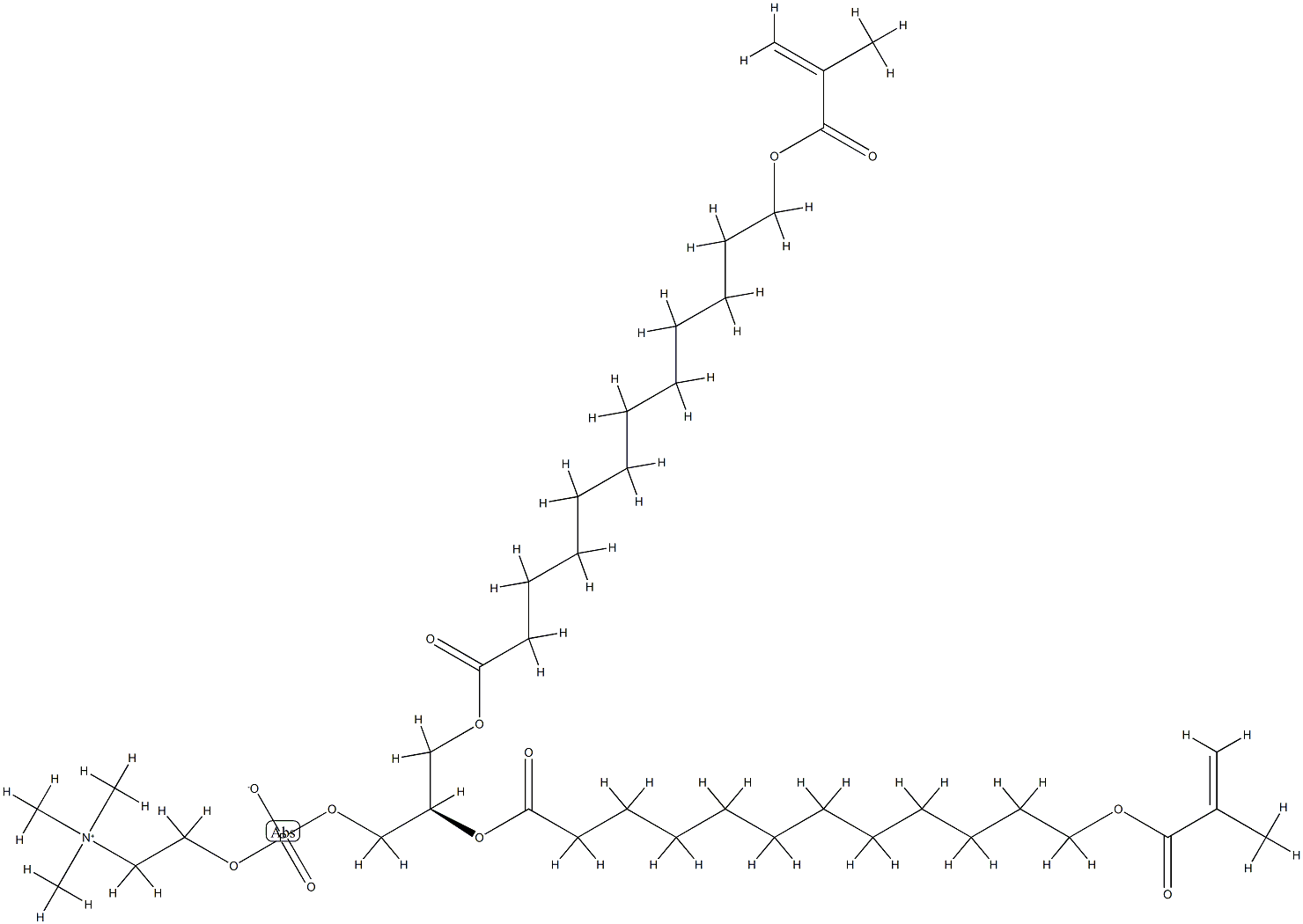 bis(1,2-(methacryloyloxy)dodecanoyl)phosphatidylcholine 结构式