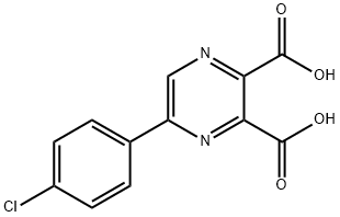 5-(4-Chloro-phenyl)-pyrazine-2,3-dicarboxylic acid 结构式