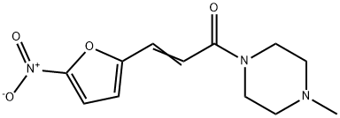 1-(4-甲基-1-哌嗪基)-3-(5-硝基-2-呋喃基)-2-丙烯-1-酮 结构式