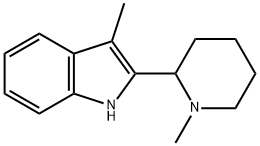 1H-Indole,3-methyl-2-(1-methyl-2-piperidinyl)-(9CI) 结构式