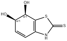 2(3H)-Benzothiazolethione, 6,7-dihydro-6,7-dihydroxy-, (6R,7R)-rel- (9CI) 结构式