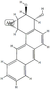 [1S,(-)]-1,2,3,4-Tetrahydro-1α,2α-epoxybenzo[a]anthracene-3β,4α-diol 结构式