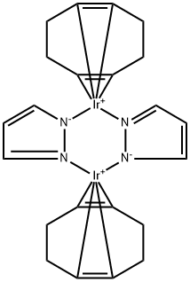 双(1,5-环辛二烯)双(1H-吡唑)二铱 结构式