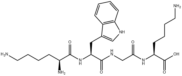 H-Lys-Trp-Gly-Lys-OH 结构式