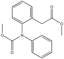 Benzeneacetic acid, 2-[(methoxycarbonyl)phenylamino]-, methyl ester 结构式