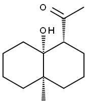 Ethanone, 1-[(1R,4aR,8aR)-decahydro-8a-hydroxy-4a-methyl-1-naphthalenyl]-, rel- (9CI) 结构式