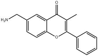 4H-1-Benzopyran-4-one,6-(aminomethyl)-3-methyl-2-phenyl-(9CI) 结构式