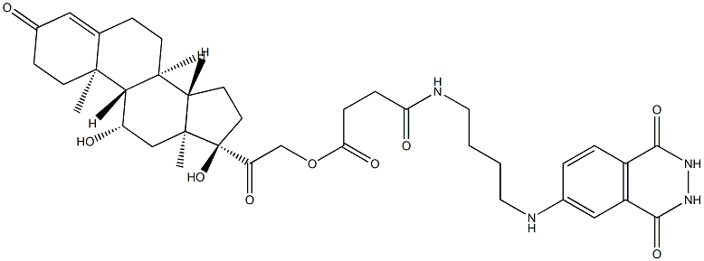 cortisol-21-hemisuccinate-aminobutylisoluminol 结构式