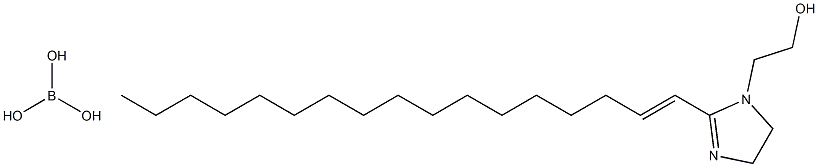 orthoboric acid, compound with 2-(heptadecenyl)-4,5-dihydro-1H-imidazole-1-ethanol (1:1) 结构式