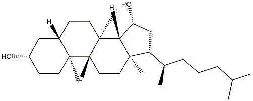 5Α-CHOLESTANE-3Β,15Β-DIOL 结构式