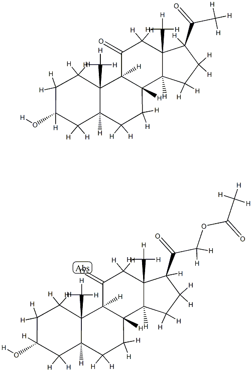 (3R,5S,8S,9S,10S,13R,14S,17S)-17-acetyl-3-hydroxy-10,13-dimethyl-1,2,3 ,4,5,6,7,8,9,12,14,15,16,17-tetradecahydrocyclopenta[a]phenanthren-11- one: [2-[(3R,5S,8S,9S,10S,13R,14S,17S)-3-hydroxy-10,13-dimethyl-11-oxo -1,2,3,4,5,6,7,8,9,12,14,15,16,17-tetradecahydrocyclopenta[a]phenanthr en-17-yl]-2-oxo-ethyl] acetate 结构式
