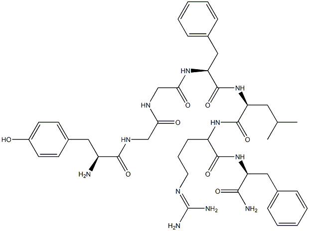 enkephalin-Leu, Arg(6)-PheNH2(7)- 结构式