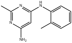 4,6-Pyrimidinediamine,2-methyl-N-(2-methylphenyl)-(9CI) 结构式