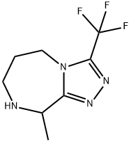 5H-1,2,4-Triazolo[4,3-a][1,4]diazepine,6,7,8,9-tetrahydro-9-methyl-3-(trifluoromethyl)-(9CI) 结构式