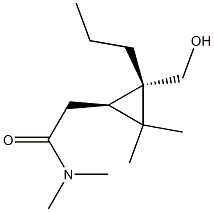 Cyclopropaneacetamide, 2-(hydroxymethyl)-N,N,3,3-tetramethyl-2-propyl-, (1R,2S)-rel- (9CI) 结构式