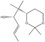 1,3-Dioxane-4-ethanol,bta,bta,2,2-tetramethyl-alpha-(1E)-1-propenyl-,(alphaS,4S)-(9CI) 结构式