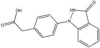 4-((3-hydroxy-1H-indazol-1-yl)phenyl)acetic acid 结构式