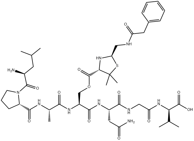 benzylpenicilloyl-heptapeptide 结构式