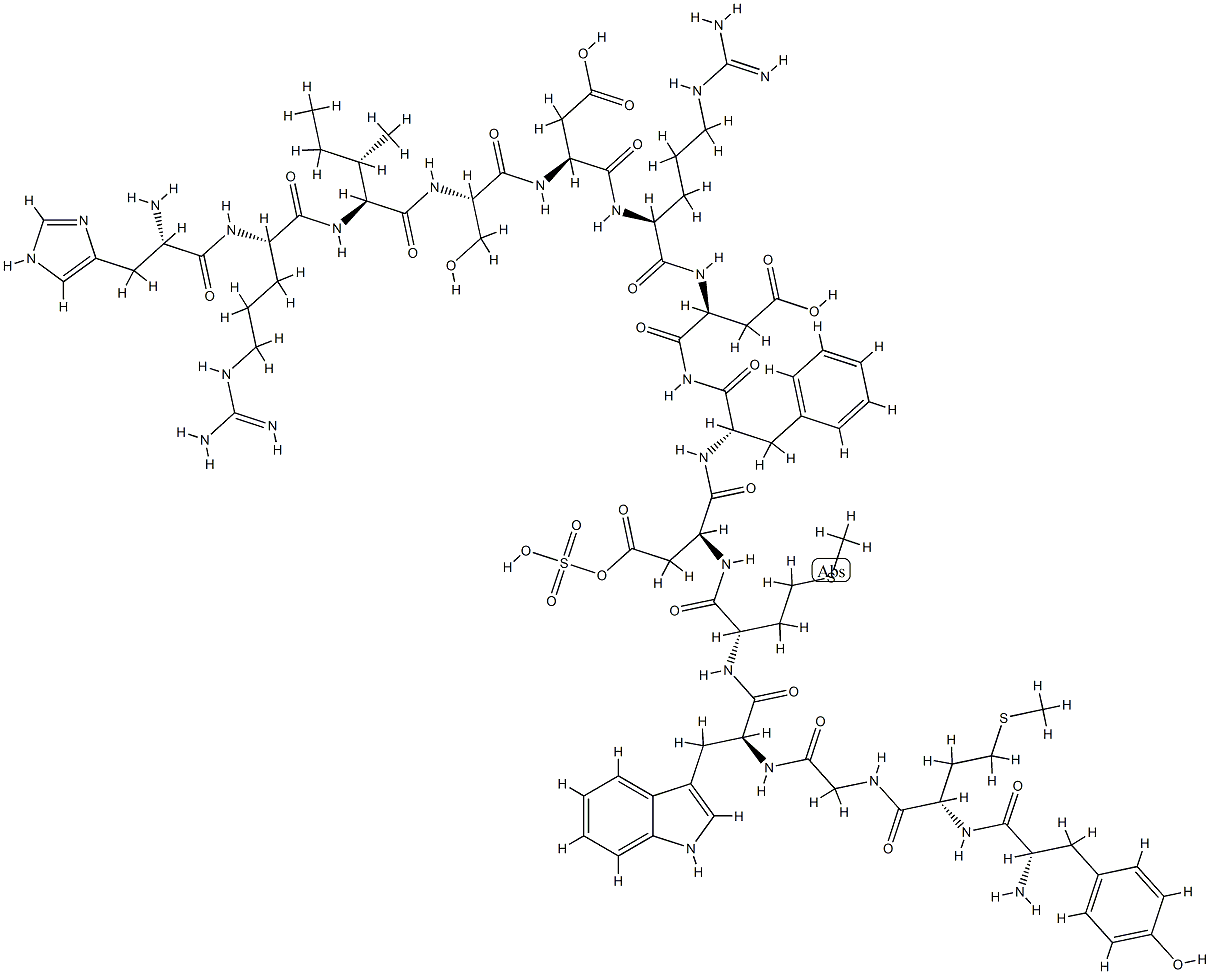 cholecystokinin (1-14) 结构式