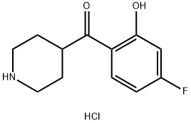 (4-氟-2-羟基苯基)-4-哌啶基甲酮盐酸盐 结构式