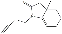 2H-Indol-2-one,1-(3-butynyl)-1,3,3a,4,5,6-hexahydro-3a-methyl-(9CI) 结构式