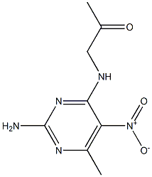 2-Propanone,1-[(2-amino-6-methyl-5-nitro-4-pyrimidinyl)amino]-(9CI) 结构式