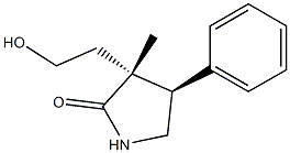 2-Pyrrolidinone,3-(2-hydroxyethyl)-3-methyl-4-phenyl-,(3R,4R)-rel-(9CI) 结构式