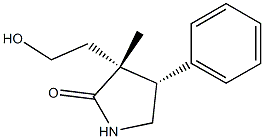 2-Pyrrolidinone,3-(2-hydroxyethyl)-3-methyl-4-phenyl-,(3R,4S)-rel-(9CI) 结构式