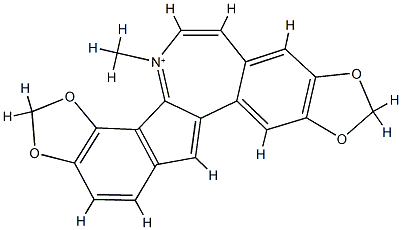 4-Methyl[1,3]dioxolo[4,5-h]-1,3-dioxolo[6,7]indeno[2,1-a][3]benzazepin-4-ium 结构式