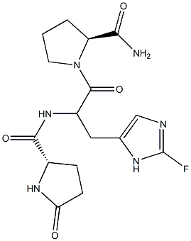 5-Oxo-L-Pro-2-fluoro-L-His-L-Pro-NH2 结构式
