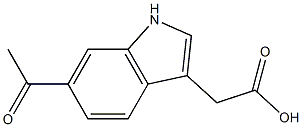 1H-Indole-3-aceticacid,6-acetyl-(9CI) 结构式