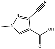 3-氰基-1-甲基-1H-吡唑-4-羧酸 结构式