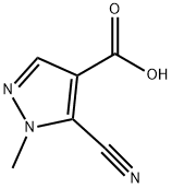 5-氰基-1-甲基-1H-吡唑-4-羧酸 结构式