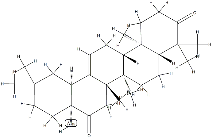 17-Hydroxy-28-nor-5α-oleana-12-ene-3,16-dione 结构式