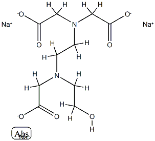 trisodium 2-[carboxylatomethyl-[2-(carboxylatomethyl-(2-hydroxyethyl)amino)ethyl]amino]acetate 结构式