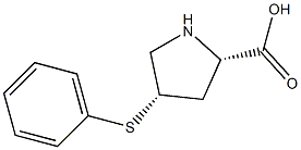 Cis-4-phenylthio-L-proline (Zofenopril Intermediate) 结构式