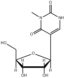 3-甲基-5-BETA-D-呋喃核糖基-2,4(1H,3H)-嘧啶二酮 结构式