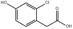 2-CHLORO-4-HYDROXYPHENYLACETIC ACID 结构式