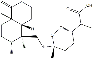 (3R,6S,αS)-6-[2-[(1S,8aβ)-Decahydro-1,2α,4aα-trimethyl-5-methylenenaphthalen-1β-yl]ethyl]-α,6-dimethyl-1,2-dioxane-3-acetic acid 结构式