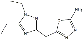 1,3,4-Oxadiazol-2-amine,5-[(1,5-diethyl-1H-1,2,4-triazol-3-yl)methyl]-(9CI) 结构式