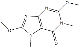 6H-Purin-6-one,1,7-dihydro-2,8-dimethoxy-1,7-dimethyl-(9CI) 结构式